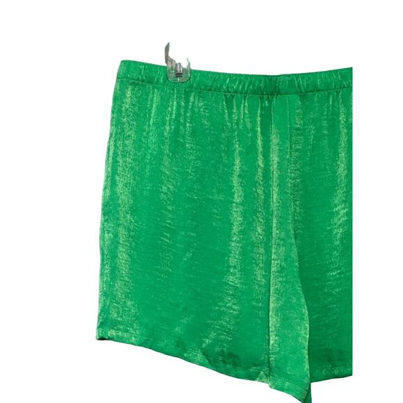 Abound Shorts High Rise Elastic Waistband Lightweight Solid Green Women's L NWOT - Picture 5 of 8
